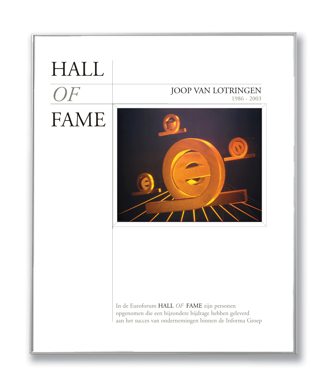 Euroforum 40x50 cm personeelscadeau door DHL